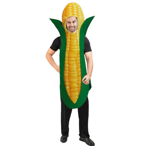 DSplay Mais-Kostüm für Erwachsene, Cosplay, lustiges Essen, Getreide, Tunika, Cosplay, Paare, Halloween-Kostüme, Erwachsene, lustig, Gelb, Grün, one size fit adult DSplay Mais-Kostüm für Erwachsene, Cosplay, lustiges Essen, Getreide, Tunika, Cosplay, Paare, Halloween-Kostüme, Erwachsene, lustig, Gelb, Grün, one size fit adult von DSPLAY