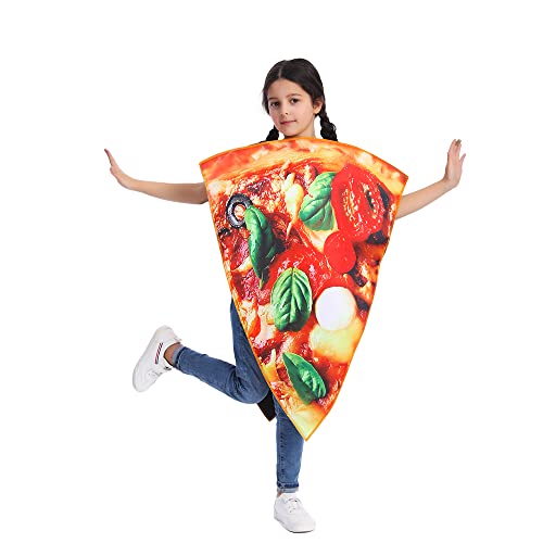 DSplay Pizza-Kostüm für Kinder, Rollenspiel, lustiger Pizza-Overall (4-10 Jahre) von DSPLAY