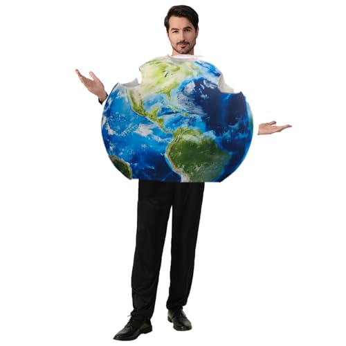 DSplay Unisex Erwachsene Erdkostüm Cosplay Planet Tunika Halloween Party von DSPLAY