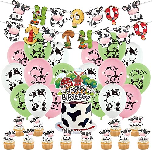 Geburtstag Party Set 52 pcs, Luftballon Geburtstag, Kuchen Dekoration, Geburtstag Banner, Cupcake Topper, Party Dekoration, Kindergeburtstagsparty Zubehör von DSTLWBCS