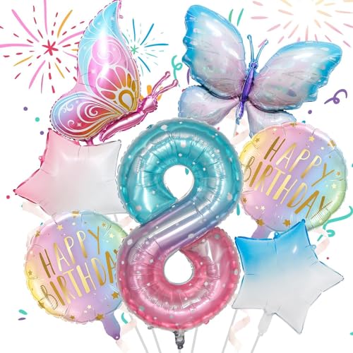 Geburtstagsdeko 8 Jahre Mädchen Schmetterlinge,Mädchen 8 Jahre Deko,Folienballon Mädchen 8,Schmetterling Ballon Geburtstag,Schmetterling Luftballon 8 Mädchen Geburtstag Deko Schmetterling Luftballon Geburtstagsdeko 8 Jahre Mädchen Schmetterlinge,Mädchen 8 Jahre Deko,Folienballon Mädchen 8,Schmetterling Ballon Geburtstag,Schmetterling Luftballon 8 Mädchen Geburtstag Deko Schmetterling Luftballon von DSTLWBCS