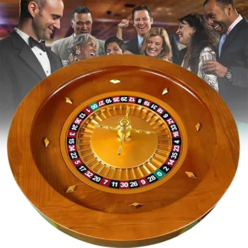 DSYYNAY Tragbares Roulette-Set für Casino, Roulette-Rad aus Holz, Drehteller, Präzisionslager in Casino-Qualität, Turm aus verchromtem Messing, sehr weiche Drehbewegung, Double0-18 Zoll (Doub DSYYNAY Tragbares Roulette-Set für Casino, Roulette-Rad aus Holz, Drehteller, Präzisionslager in Casino-Qualität, Turm aus verchromtem Messing, sehr weiche Drehbewegung, Double0-18 Zoll (Doub von DSYYNAY