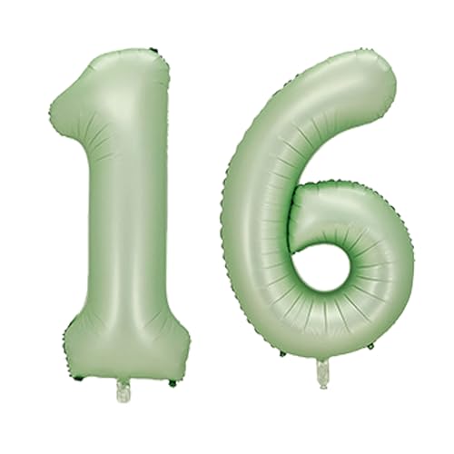101,6 cm große Zahlenballons, bunte Helium-Zahlenballons, selbstaufblasende Zahlenballons, Folienballon für Geburtstagsparty, Neujahrsdekoration, Jubiläumsdekoration, Firmenfeier (Olive-G #16) von DTXLX
