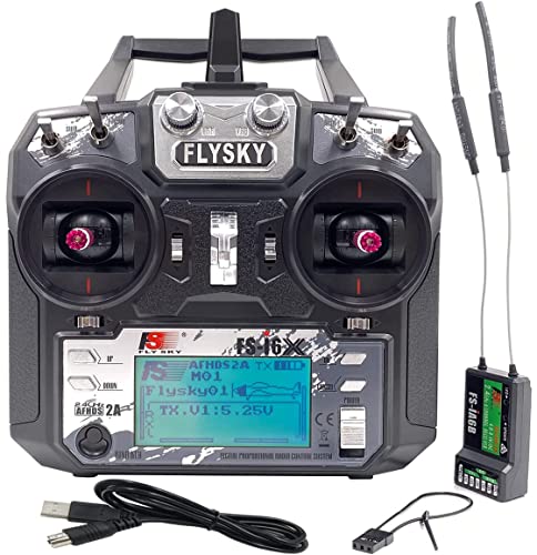 DTXMX Flysky FS-i6X RC Sender 6 Kanal 2.4GHz fernsteuerung mit FS-iA6B Empfänger Radio Control System für FPV Racing RC Drone Quadcopter [Mode 2] von DTXMX