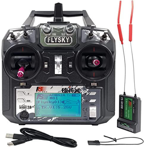 DTXMX Flysky FS-i6X 10 Kanal RC Sender 2.4G fernsteuerung mit FS-iA10B 10CH empfänger Radio Control System für Starrflügler Flugzeug FPV Racing Drohne Mode 2 DTXMX Flysky FS-i6X 10 Kanal RC Sender 2.4G fernsteuerung mit FS-iA10B 10CH empfänger Radio Control System für Starrflügler Flugzeug FPV Racing Drohne Mode 2 von DTXMX