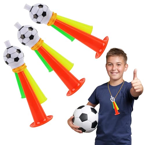 DTXYBC 3 Stück Vuvuzela, Fußball Tröten, Fussball Fan Tröte, Tröte Fussball, Trompetenspielzeug aus Kunststoff, für Kinder Fußball Fans für Fußball-Themenparty, Weltmeisterschaft DTXYBC 3 Stück Vuvuzela, Fußball Tröten, Fussball Fan Tröte, Tröte Fussball, Trompetenspielzeug aus Kunststoff, für Kinder Fußball Fans für Fußball-Themenparty, Weltmeisterschaft von DTXYBC
