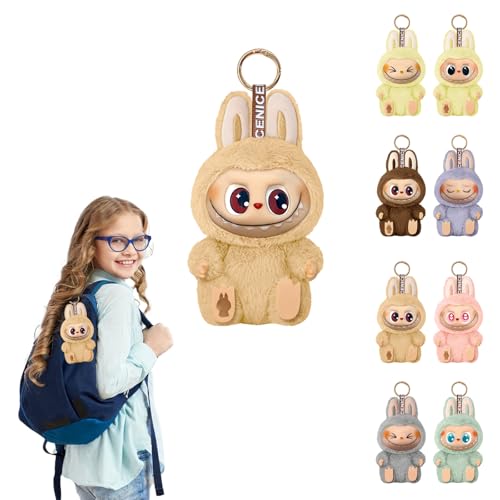 DTXYBC Labubu Plush Keychain, 16 cm Labubu Kuscheltier, Labubu Puppe, Labubu Monster Keychain, Labubu Plush Doll, Labubu Keychain, Labubu Plüsch Schlüsselanhänger, Geschenk für Jungen und Mädchen von DTXYBC