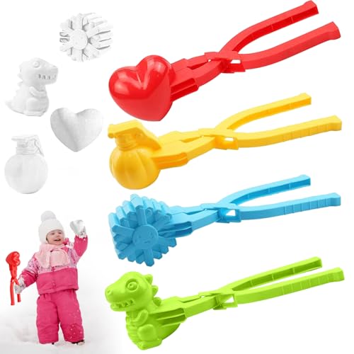 DTXYBC 4 Stück Schneeball Clip, Schneeball Zange, Schneeball Former, Schneeformen Spielzeug, Schneeball-Maker-Werkzeug mit Griff, für Kinder im Freien Spielen Schnee,Schneeball-Kämpfe Aktivitä DTXYBC 4 Stück Schneeball Clip, Schneeball Zange, Schneeball Former, Schneeformen Spielzeug, Schneeball-Maker-Werkzeug mit Griff, für Kinder im Freien Spielen Schnee,Schneeball-Kämpfe Aktivitä von DTXYBC