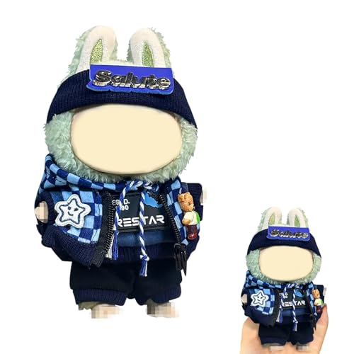 Kleidung, 17cm Puppenkleidung, Puppen Zubehör, Bekleidung für Plüsch, Kleidung für Puppe, Für La-bubu Puppe und Andere Puppen, Geeignet zum Fotografieren und Sammeln, DIY Kinder Geschenke (B) von DTXYBC