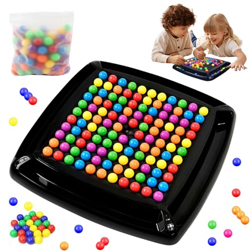 Intellektuelles Schachbrett Doppelduell - 120 Stück Bunte Kugeln, Rainbow Ball Brettspiel für Erwachsene und Kinder von DTXYBC