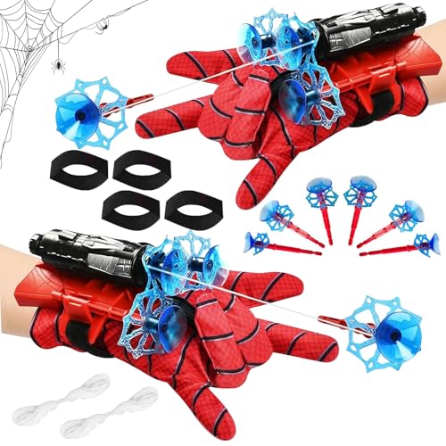 DTXYBC Spider Launcher Handschuhe, 2 Set Super Spider Launcher, Spider Hero Handschuhe, Spider Handschuhe, Hero Launcher Handgelenk Spielzeug, Cosplay Glove Launcher, Geschenk für Kinder Fans von DTXYBC