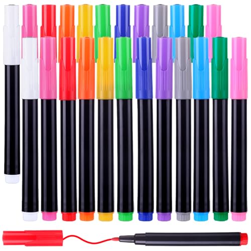 DTYDECLE 24 Stück Kreidestifte, 12 Farebn Bunte Fensterstifte Flüssiger Kreidemarker abwaschbar für Tafel Fenster Glas Büro, Schule, Zuhause DTYDECLE 24 Stück Kreidestifte, 12 Farebn Bunte Fensterstifte Flüssiger Kreidemarker abwaschbar für Tafel Fenster Glas Büro, Schule, Zuhause von DTYDECLE