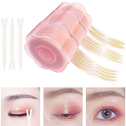 Schlupflid Tapes 1800 Stück, Double Eyelid Tape Augenlid Stripes Unsichtbare Doppelte Schlupflider Tape Augenlid Lifting ohne OP, Wasserdicht Eyelid Klebeband Augenlid (Hautfarbe) von DTnewsun