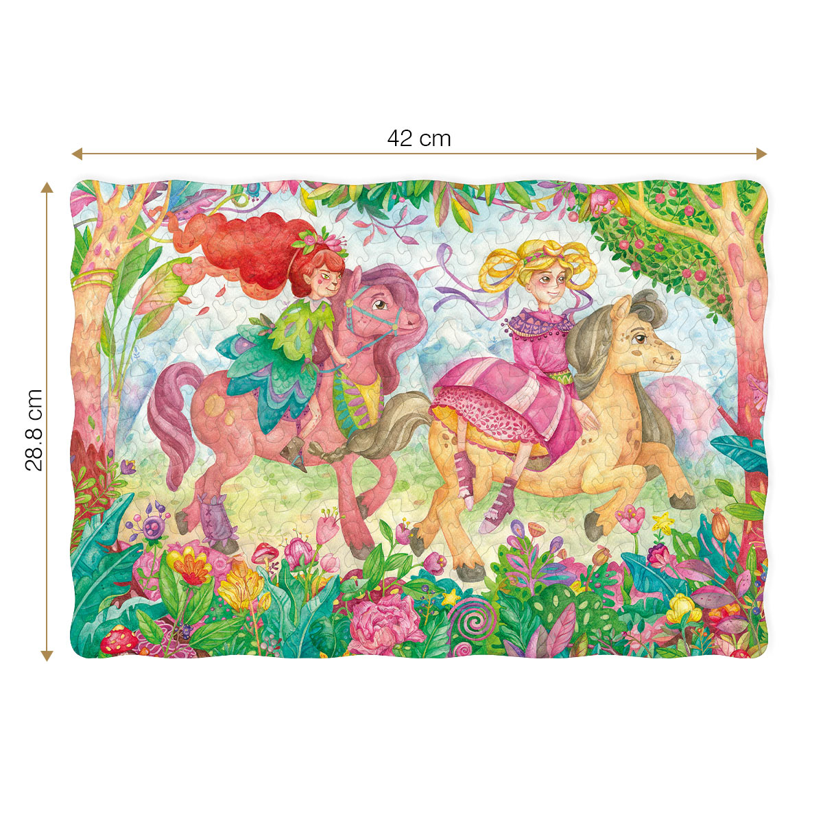 DToys 2 Girls Riding Ponies 239 Teile Puzzle Dtoys-73884 von DToys