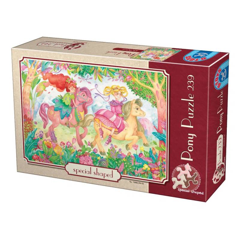 DToys 2 Girls Riding Ponies 239 Teile Puzzle Dtoys-73884 von DToys
