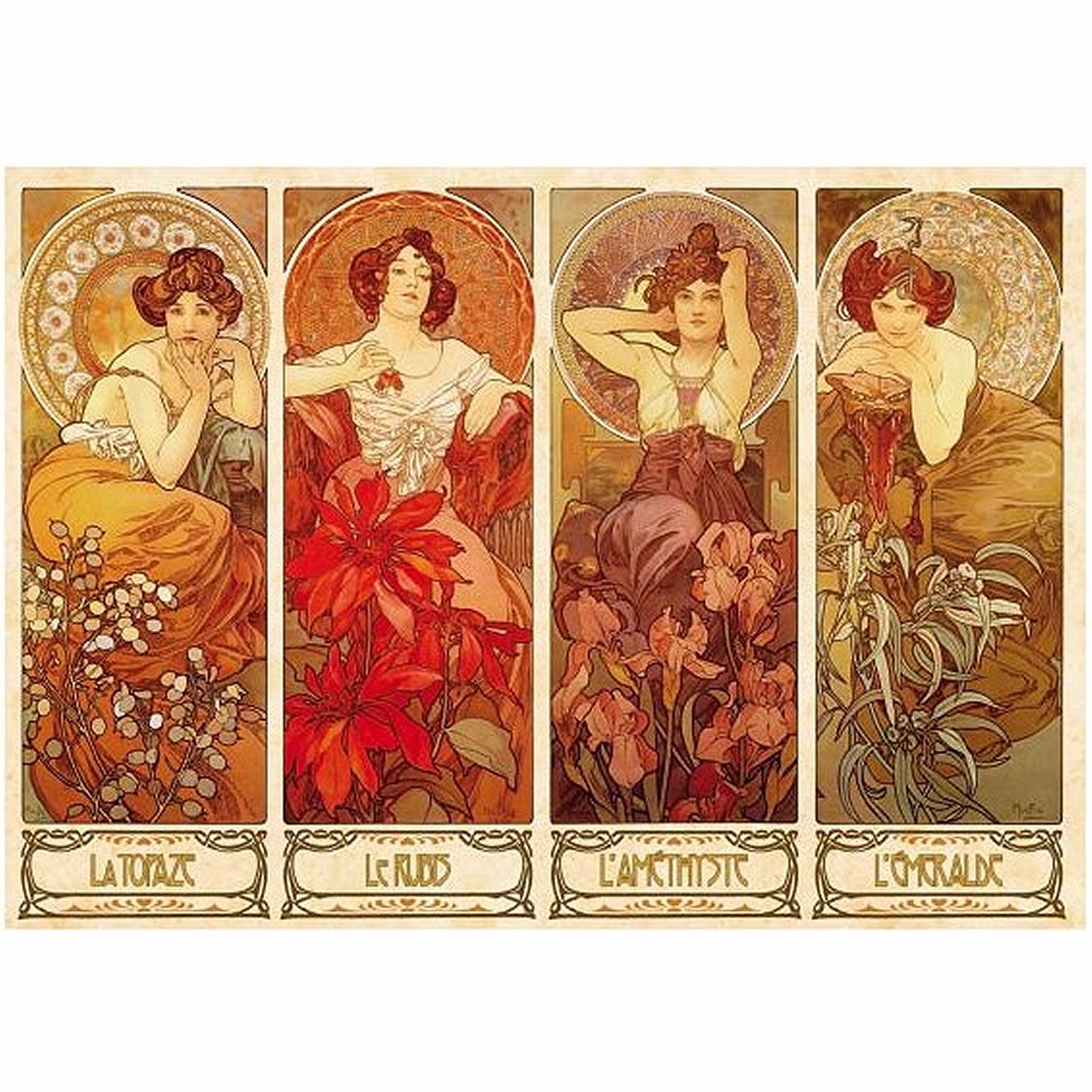 DToys Alphonse Mucha: Edelsteine und Blumen 1000 Teile Puzzle Dtoys-70067 DToys Alphonse Mucha: Edelsteine und Blumen 1000 Teile Puzzle Dtoys-70067 von DToys