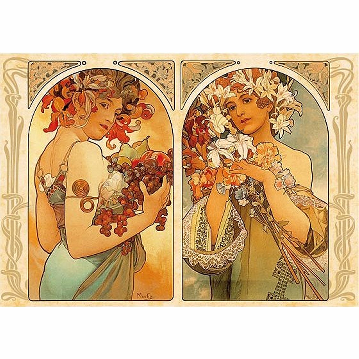 DToys Alphonse Mucha: Früchte und Blumen 1000 Teile Puzzle Dtoys-70074 DToys Alphonse Mucha: Früchte und Blumen 1000 Teile Puzzle Dtoys-70074 von DToys