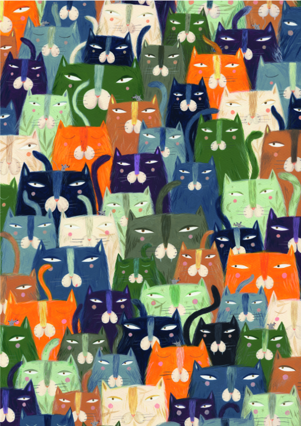 DToys Andrea Kürti - Cats 1000 Teile Puzzle Dtoys-76847 DToys Andrea Kürti - Cats 1000 Teile Puzzle Dtoys-76847 von DToys