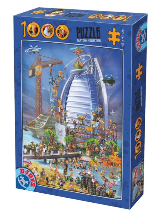 DToys Cartoon Collection - Burj Al Arab 1000 Teile Puzzle Dtoys-74690 von DToys