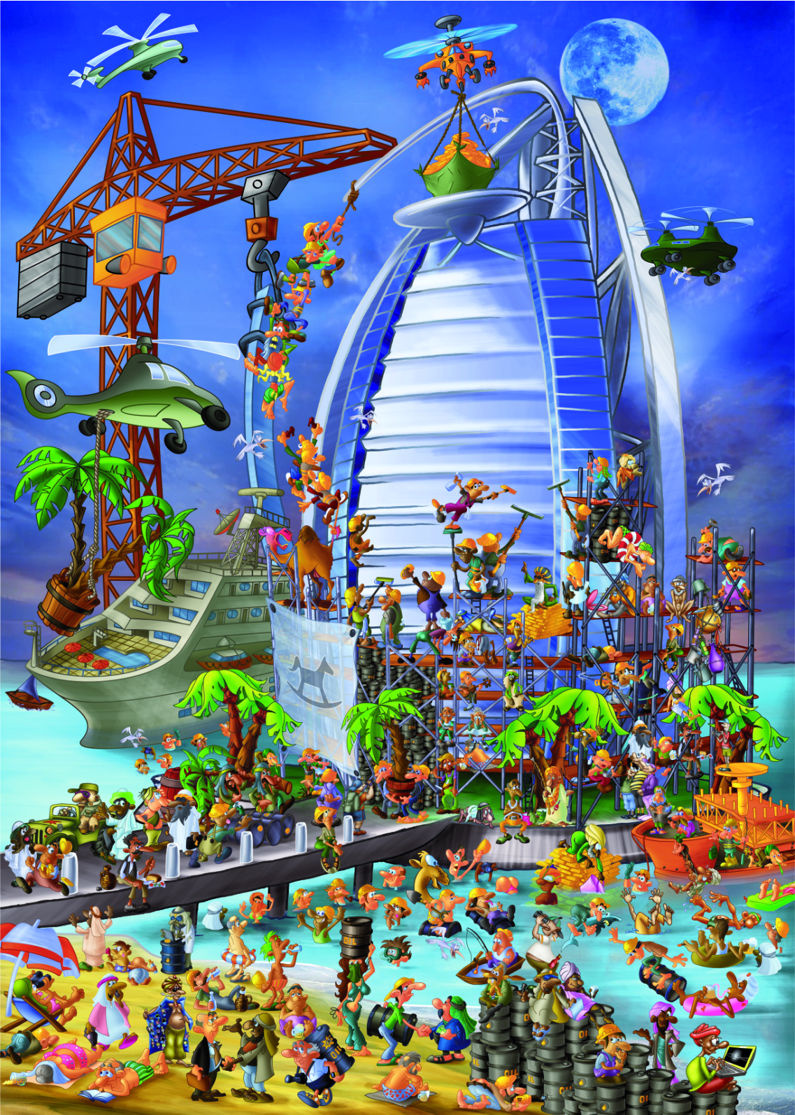 DToys Cartoon Collection - Burj Al Arab 1000 Teile Puzzle Dtoys-74690 DToys Cartoon Collection - Burj Al Arab 1000 Teile Puzzle Dtoys-74690 von DToys