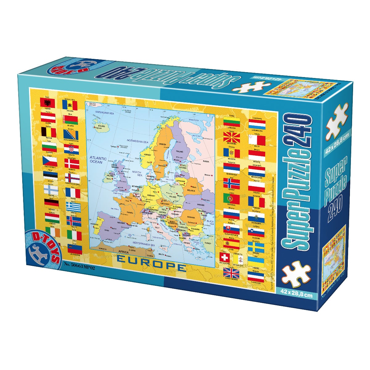 DToys Europakarte mit Flaggen 240 Teile Puzzle Dtoys-50663-MP-02 DToys Europakarte mit Flaggen 240 Teile Puzzle Dtoys-50663-MP-02 von DToys