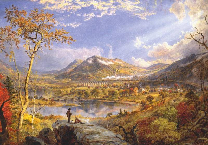 DToys Francis Cropsey - Starrucca Viaduct Pennsylvania 1000 Teile Puzzle Deico-Games-76694 von DToys