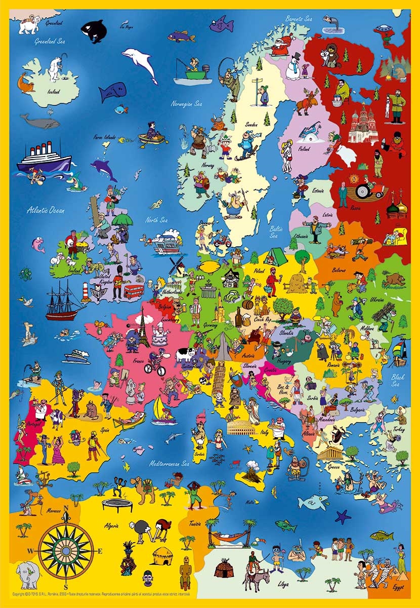 DToys Landkarte Europa 240 Teile Puzzle Dtoys-50663-MP-01 von DToys