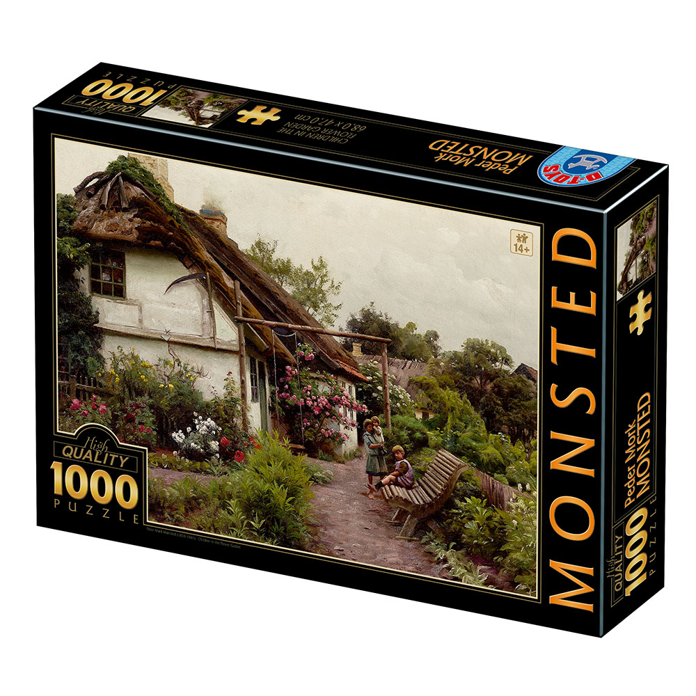 DToys Peder Mørk Mønsted - Children in the Flower Garden 1000 Teile Puzzle Dtoys-77639 von DToys