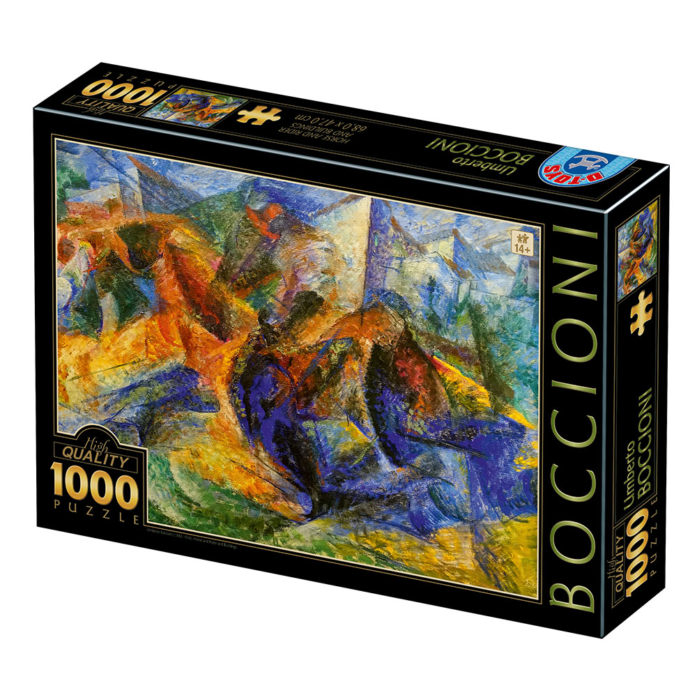 DToys Umberto Boccioni - Horse-Rider-Buildings 1000 Teile Puzzle Dtoys-77370 von DToys