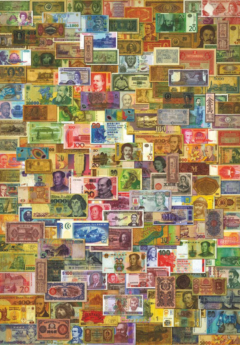 DToys Vintage Collage - Banknoten 1000 Teile Puzzle Dtoys-75277 von DToys
