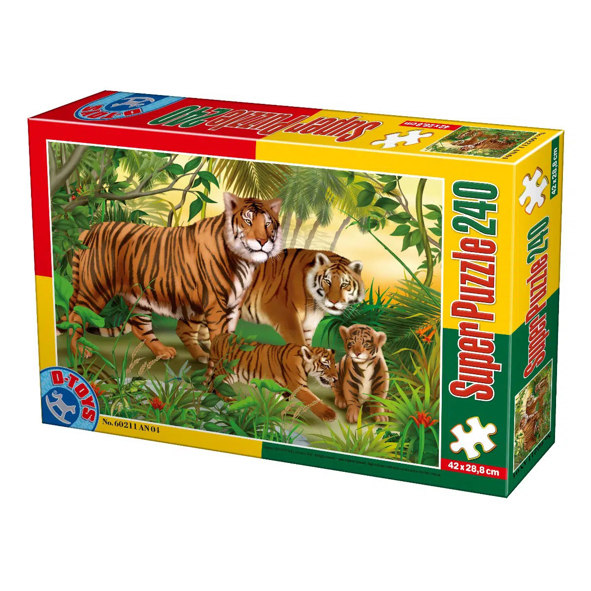 DToys Wild Animals - Tigers 240 Teile Puzzle Dtoys-78254 DToys Wild Animals - Tigers 240 Teile Puzzle Dtoys-78254 von DToys