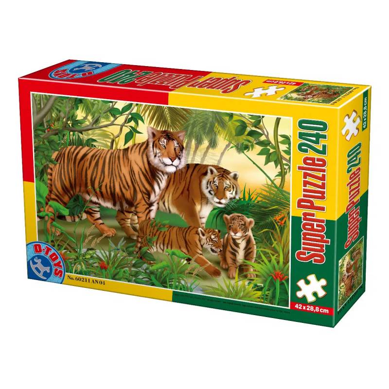 DToys Wild Animals - Tigers 240 Teile Puzzle Dtoys-78254 von DToys