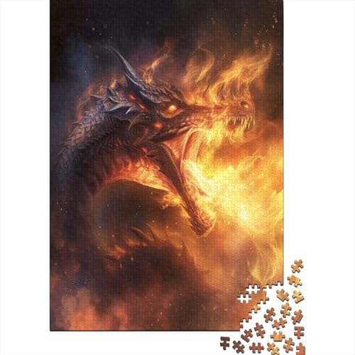 Böser Drache Puzzle 1000 Teile Puzzle Für Erwachsene Und Kinder Ab 14 Jahren Puzzel 1000pcs (75x50cm) von DUABELPHF