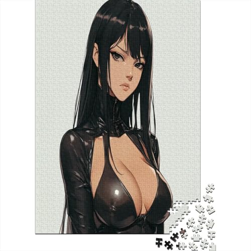 Cooles Mädchen Puzzle Holz Kunst Premium Stress Abbauen Puzzles Erwachsene Kinder 1000pcs (75x50cm) von DUABELPHF