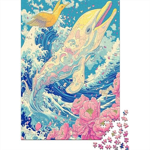 Delphin Puzzles1000 Teile, Puzzle Für Erwachsene, Geschicklichkeitsspiel Für Die Ganze Familie, Klassische Puzzle,Geburtstagsgeschenk Erwachsenen Puzzlespiel Puzzel 1000pcs (75x50cm) von DUABELPHF