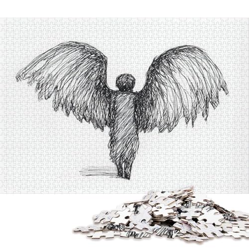 Engel Angelus Puzzle Puzzl Holz Kunst Premium Legespiel- ErwachsenenPuzzle Puzzl Poster Puzzle Engel-Puzzle Für Erwachsene Und Kinder Ab 13 Jahren 1000pcs (75x50cm) von DUABELPHF