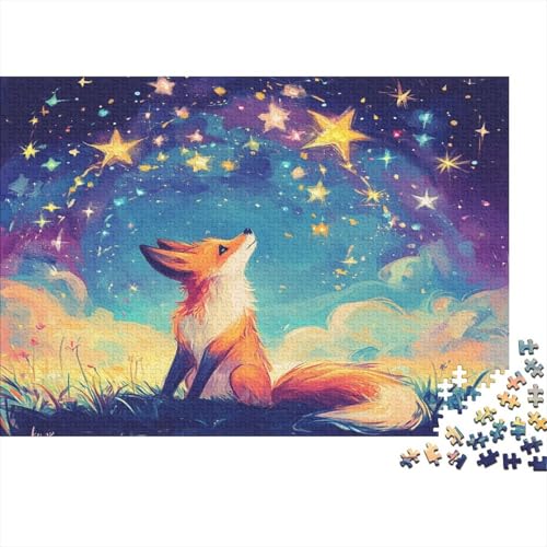 Fuchs Fox Puzzle HolzKunst Premium Magisch Spiel Entpacken Puzzles Plakat Für Erwachsene Kinder 1000pcs (75x50cm) von DUABELPHF