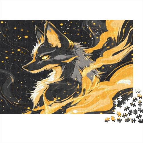 Fuchs Fox Puzzle HolzKunst Premium Magisch Spiel Entpacken Puzzles Plakat Für Erwachsene Kinder 1000pcs (75x50cm) von DUABELPHF