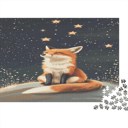 Fuchs Fox Puzzle HolzKunst Premium Magisch Spiel Entpacken Puzzles Plakat Für Erwachsene Kinder 1000pcs (75x50cm) von DUABELPHF