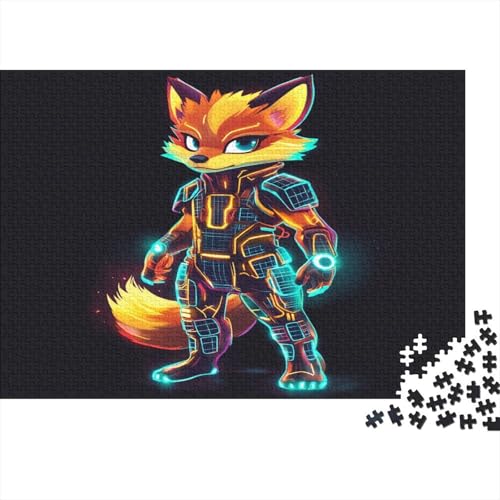 Fuchs Fox Puzzle HolzKunst Premium Magisch Spiel Entpacken Puzzles Plakat Für Erwachsene Kinder 1000pcs (75x50cm) von DUABELPHF