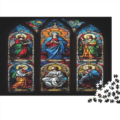 Kirche der Heiligen Saint Gläubiger Jünger Puzzle HolzKunst Premium Archangel Angel Kreativ Lustiges Puzzles Plakat Für Erwachsene Kinder 1000pcs (75x50cm) von DUABELPHF