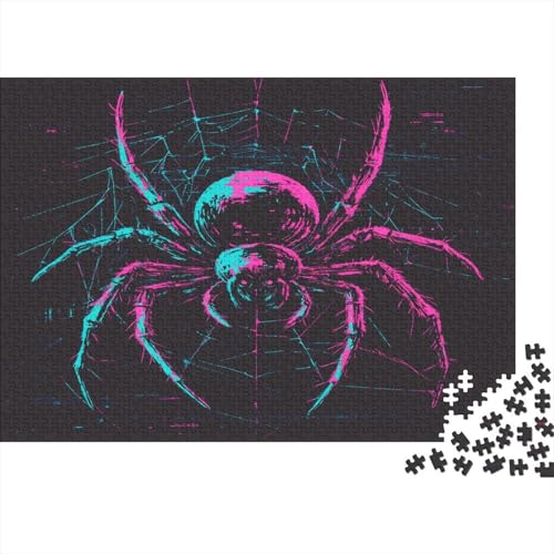 Kühl Spinne Spider Puzzle HolzKunst Premium Kreativ Lustiges Puzzles Plakat Für Erwachsene Kinder 1000pcs (75x50cm) von DUABELPHF