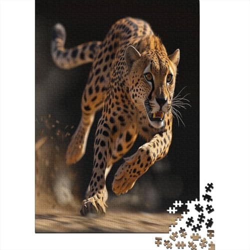 Leopard Puzzle 1000 Teile Erwachsene Puzzles Für Erwachsene Klassische Puzzles 1000 Teile Erwachsene Puzzlespiel Schwer Pädagogisches Spielzeug Erwachsene Kinder Puzzel 1000pcs (75x50cm) von DUABELPHF