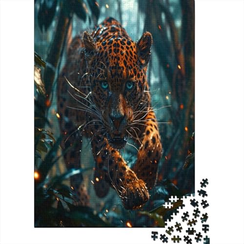 Leopard Puzzle 1000 Teile Erwachsene Puzzles Für Erwachsene Klassische Puzzles 1000 Teile Erwachsene Puzzlespiel Schwer Pädagogisches Spielzeug Erwachsene Kinder Puzzel 1000pcs (75x50cm) von DUABELPHF