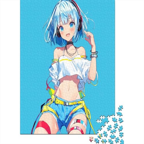Mädchen Puzzle Holz Kunst Premium Puzzles Erwachsene Kinder 1000pcs (75x50cm) von DUABELPHF