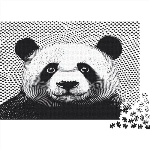Panda Bambusbär Puzzle HolzKunst Premium Süßes Tier Kreativ Lustiges Puzzles Plakat Für Erwachsene Kinder 1000pcs (75x50cm) von DUABELPHF