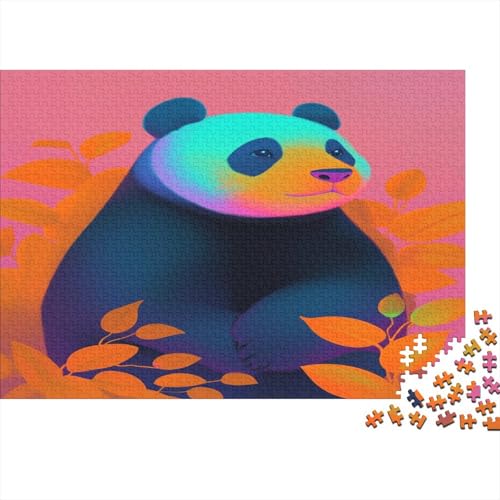 Panda Bambusbär Puzzle HolzKunst Premium Süßes Tier Spiel Entpacken Puzzles Plakat Für Erwachsene Kinder 1000pcs (75x50cm) von DUABELPHF