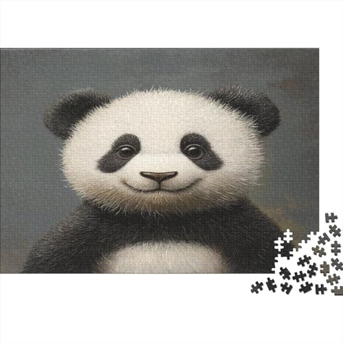 Panda Bambusbär Puzzle HolzKunst Premium Süßes Tier Spiel Entpacken Puzzles Plakat Für Erwachsene Kinder 1000pcs (75x50cm) von DUABELPHF