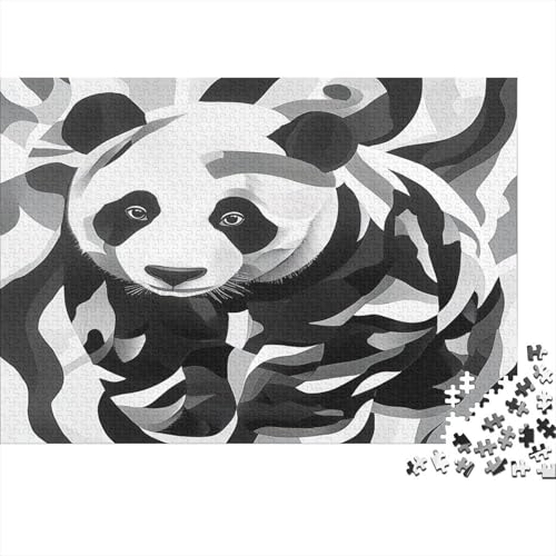 Panda Bambusbär Puzzle HolzKunst Premium Süßes Tier Spiel Entpacken Puzzles Plakat Für Erwachsene Kinder 1000pcs (75x50cm) von DUABELPHF
