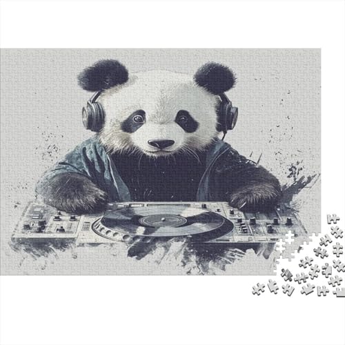 Panda Bambusbär Puzzle HolzKunst Premium Süßes Tier Spiel Entpacken Puzzles Plakat Für Erwachsene Kinder 1000pcs (75x50cm) von DUABELPHF